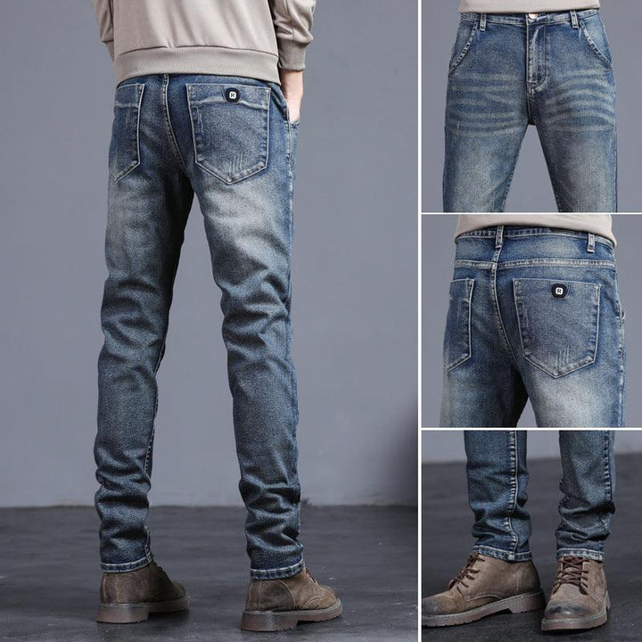 Men's Jeans Washed Slim Straight Stretch - Super Amazing Store