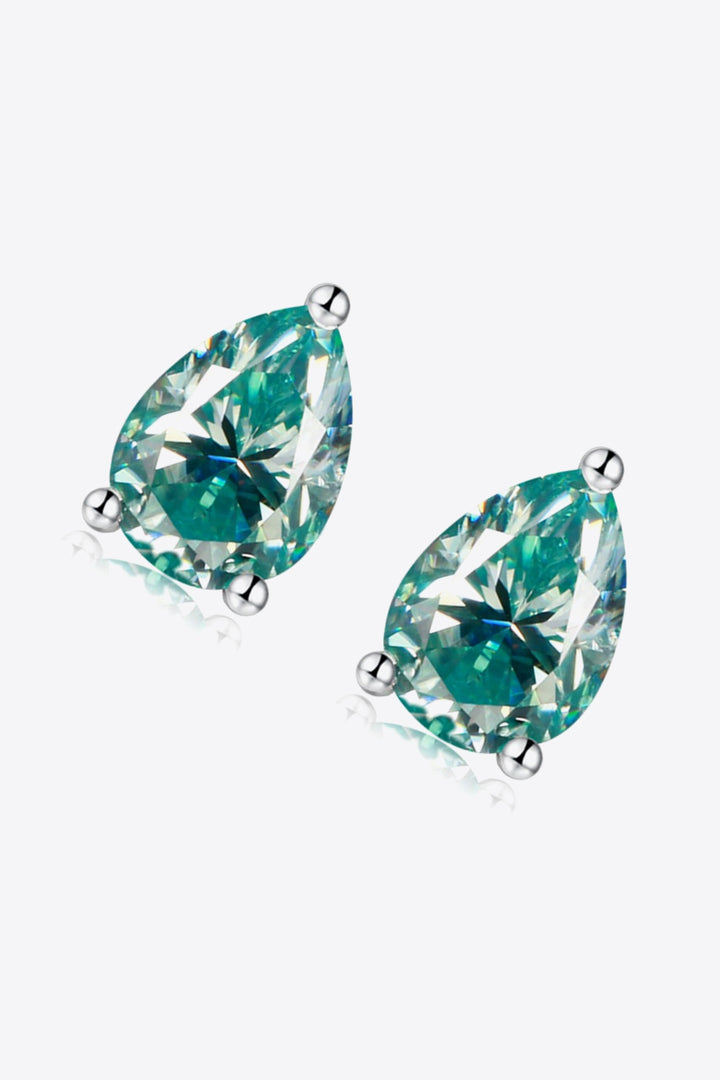 2 Carat Moissanite Teardrop Earrings Trendsi