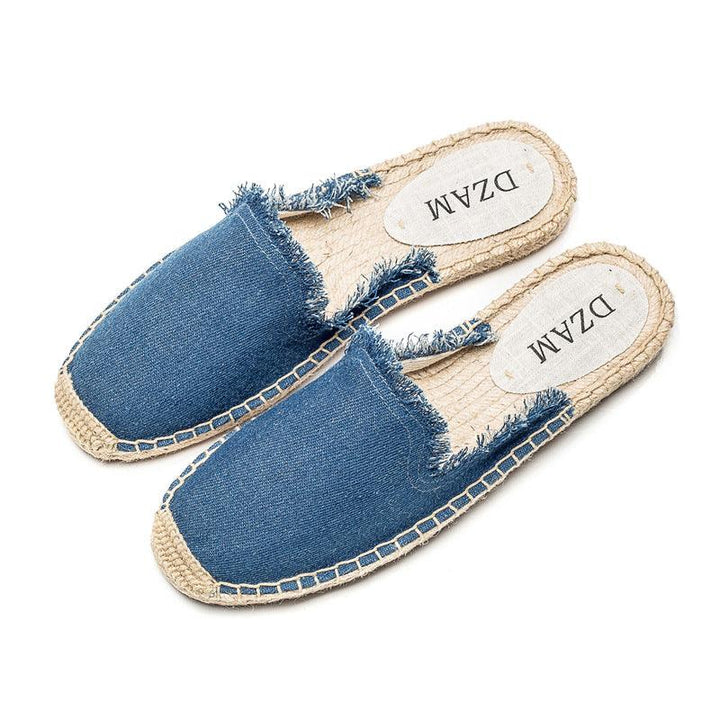 Flax Straw Fisherman Shoes Casual Comfortable Breathable Women's Slippers - Super Amazing Store