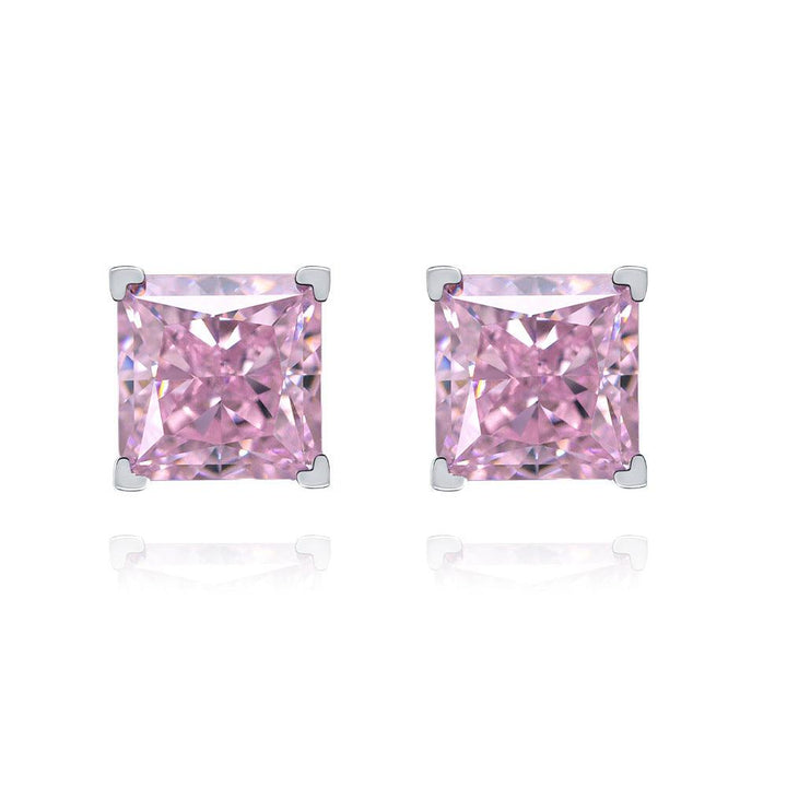 High Carbon Diamond Stud Ice Flower Cut Earrings - Super Amazing Store