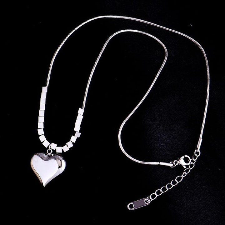 Women's Square Titanium Steel Heart Necklace - Super Amazing Store