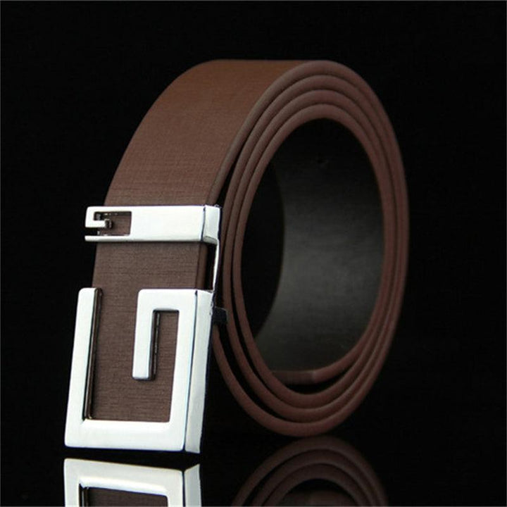 Men's And Women's Fashionable And Simple Smooth Buckle Belts - Super Amazing Store