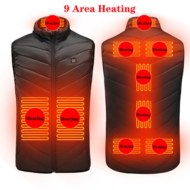 Heated Vest Washable Usb Charging Electric Winter Clothes - No Power Bank included-Super Amazing Store