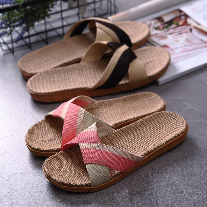 Non-slip home slippers and linen slippers - Super Amazing Store