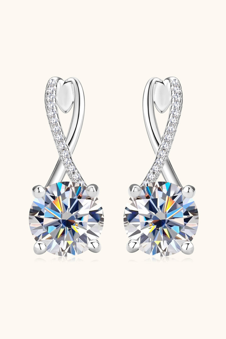 4 Carat Moissanite 925 Sterling Silver Earrings Trendsi