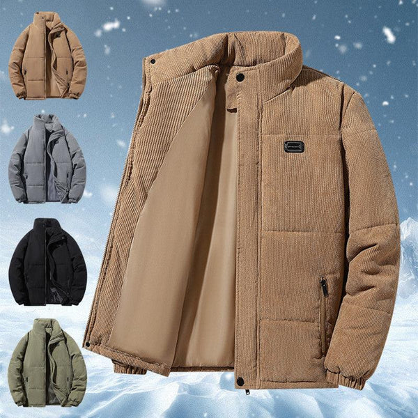 Corduroy Cotton-padded Jacket For Men Fleece-lined Warm And Breathable Q2