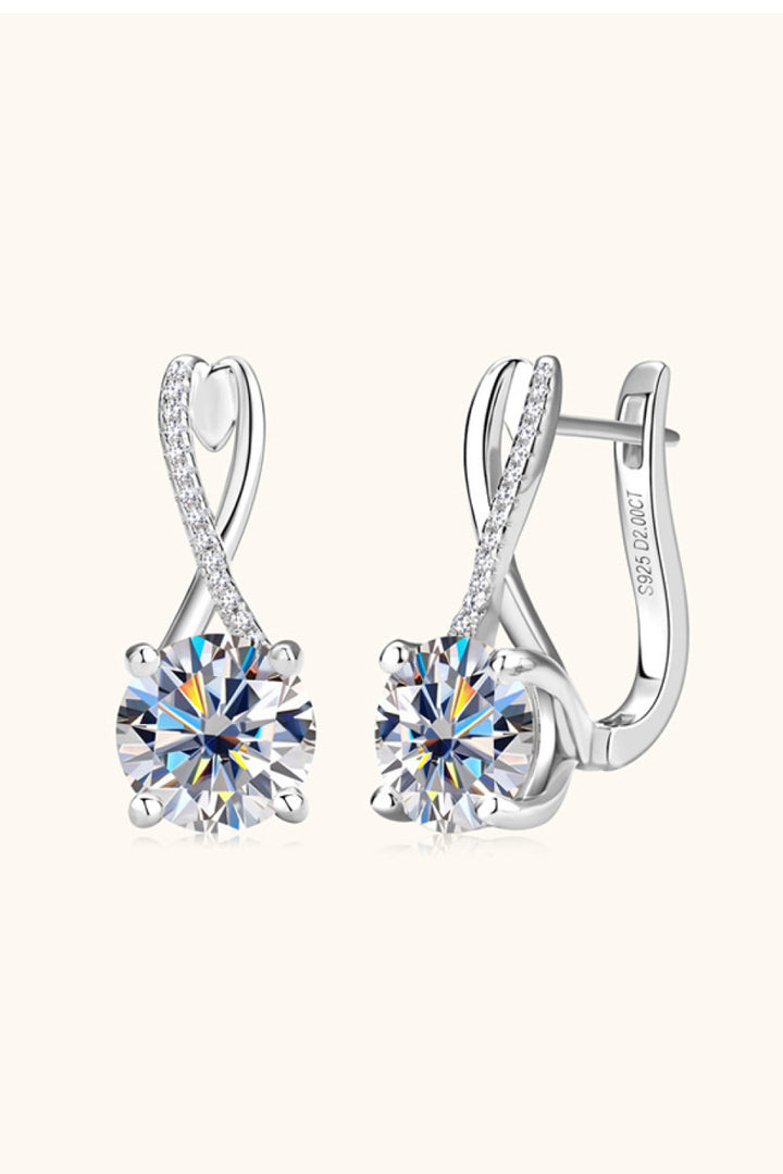 4 Carat Moissanite 925 Sterling Silver Earrings Trendsi