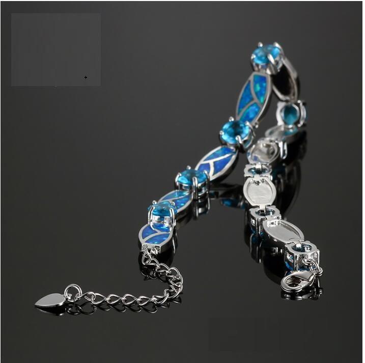 Copper Plated Silver Blue Opal Bracelet AliExpress Hot Blast Bracelet - Super Amazing Store