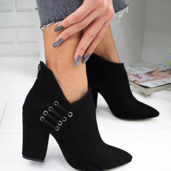 Pointy Chunky High Heels - Super Amazing Store