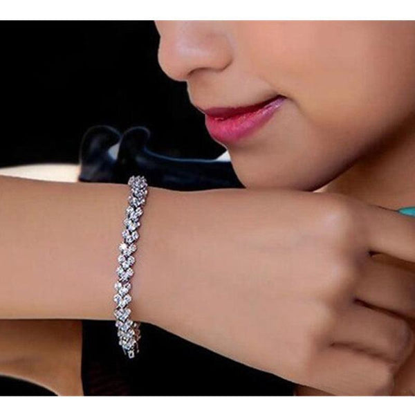 Roman Zircon Bracelet Temperament Personality Bracelet Female Fashion Simple Bracelet - Super Amazing Store