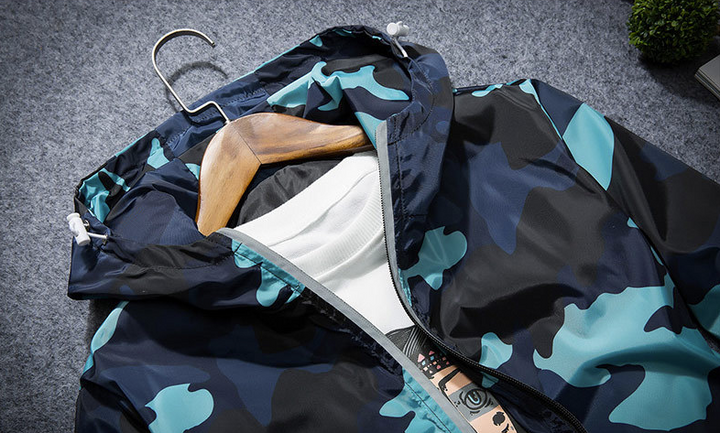 Camouflage Jackets Casual Mens Coat Men's Hooded Luminous Zipper Coats MWJ011-Super Amazing Store