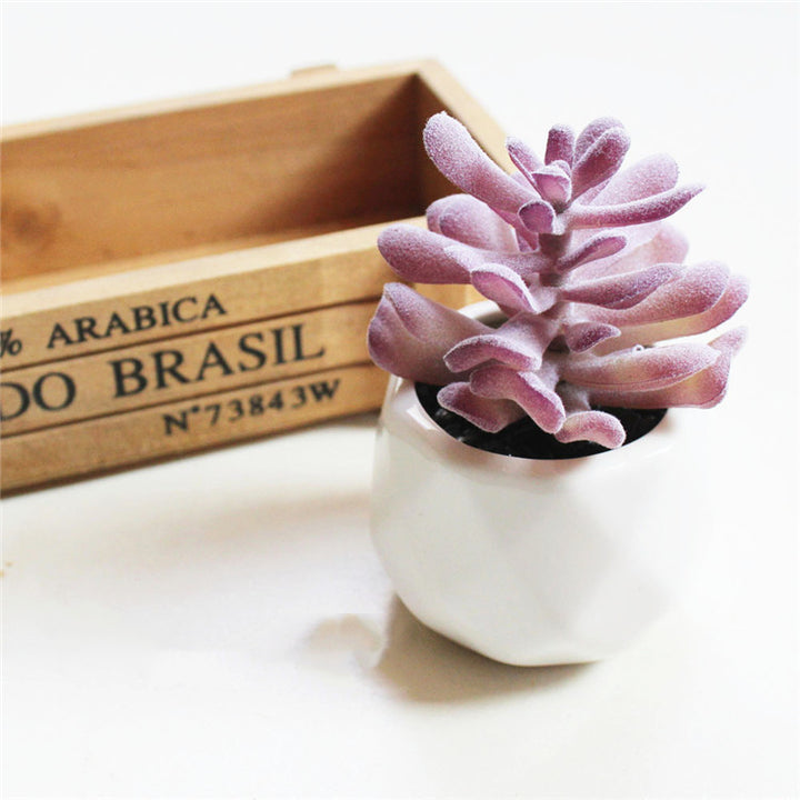 Artificial Succulent Bonsai Creative Ornaments for Home Table Garden Decoration Artificial Plants with Pot-Super Amazing Store