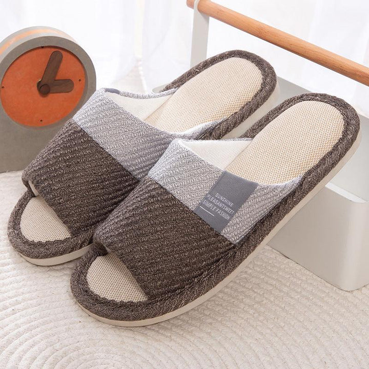 Linen Slippers House Shoes Women Bedroom Slippers - Super Amazing Store