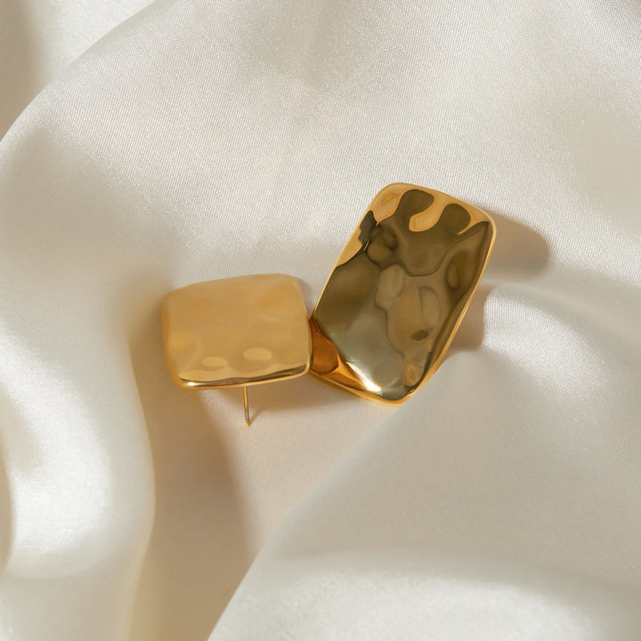 18K Gold-Plated Square Earrings Trendsi