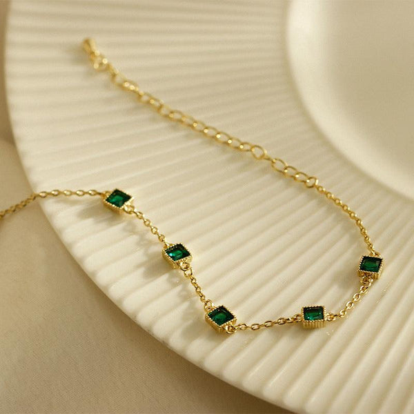 Fashionable All-match Elegant New Exquisite Emerald Zircon Bracelet - Super Amazing Store