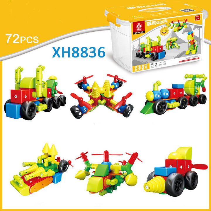 Pure Magnetic Building Blocks Assembling Toys Large Particles