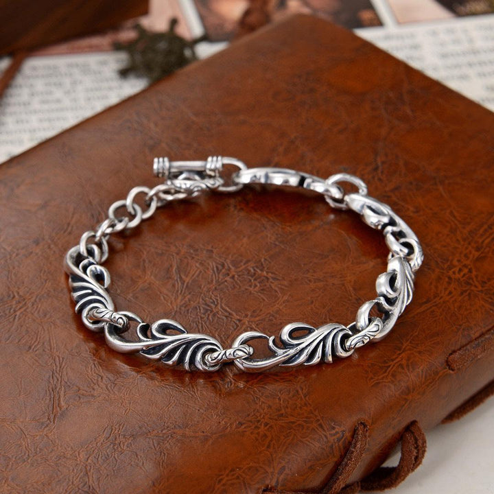 New Vine Flower Silver Bracelet Men's Bracelet - Super Amazing Store