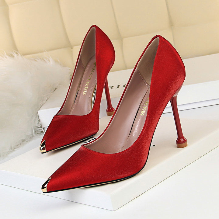 Satin Stiletto Heels - Super Amazing Store