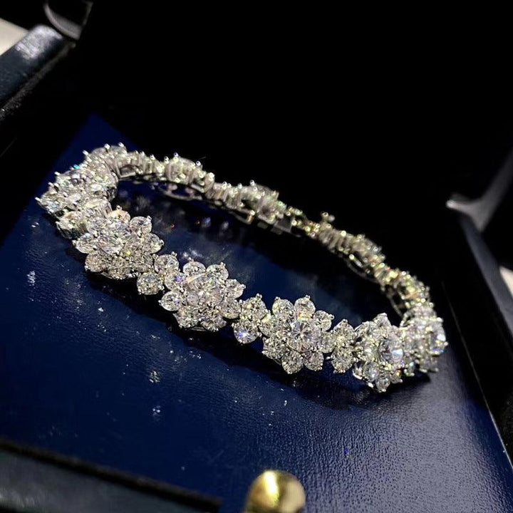 Women's Fashion Full Diamond Flower Bracelet - Super Amazing Store