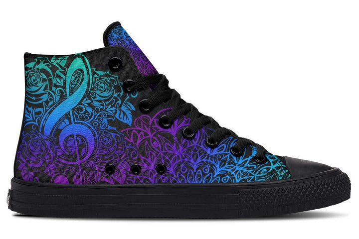 Printed Couple High-top Canvas Shoes - Super Amazing Store