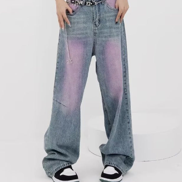 American-style Distressed Heavy Industry Straight Casual Jeans - Super Amazing Store