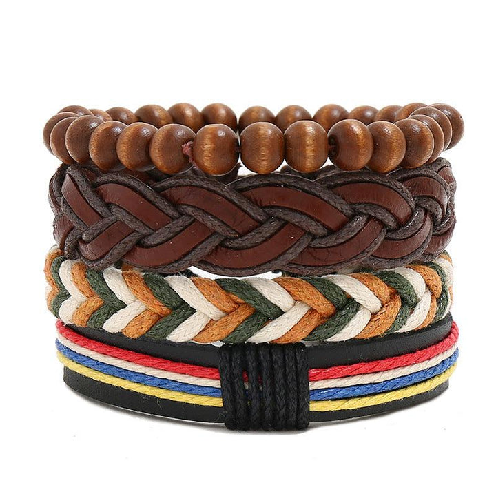 Men's Fashion Vintage Weave Leather Bracelet - Super Amazing Store