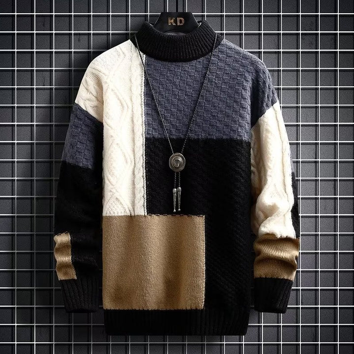 Men's Autumn And Winter Thickened Stitching Korean Style Trendy Sweater Super Amazing Store