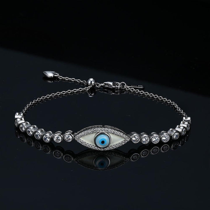Devil's Eye Bracelet S925 Sterling Silver Bracelet With Zircon Ornaments - Super Amazing Store