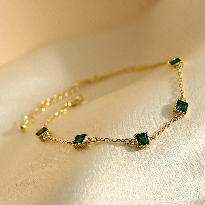 Fashionable All-match Elegant New Exquisite Emerald Zircon Bracelet - Super Amazing Store