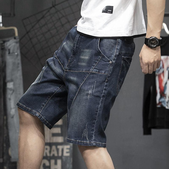 Thin Stretch Fat Five-point Denim Shorts Men - Super Amazing Store