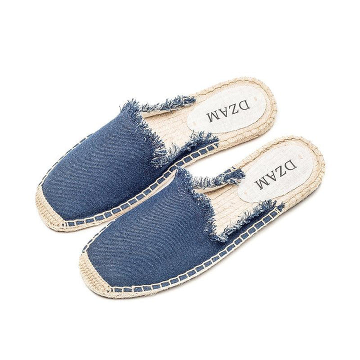 Flax Straw Fisherman Shoes Casual Comfortable Breathable Women's Slippers - Super Amazing Store