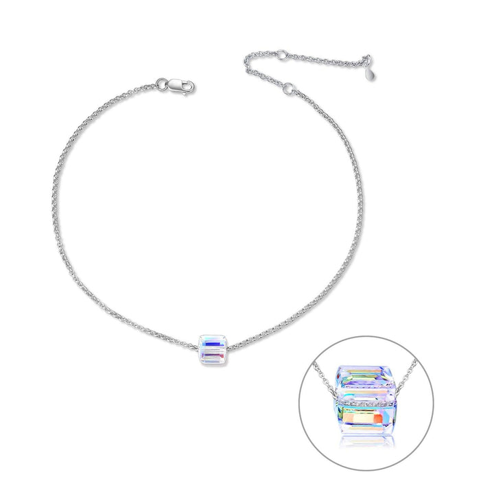 Sterling Silver Anklets with Crystal Adjustable for Women - Super Amazing Store