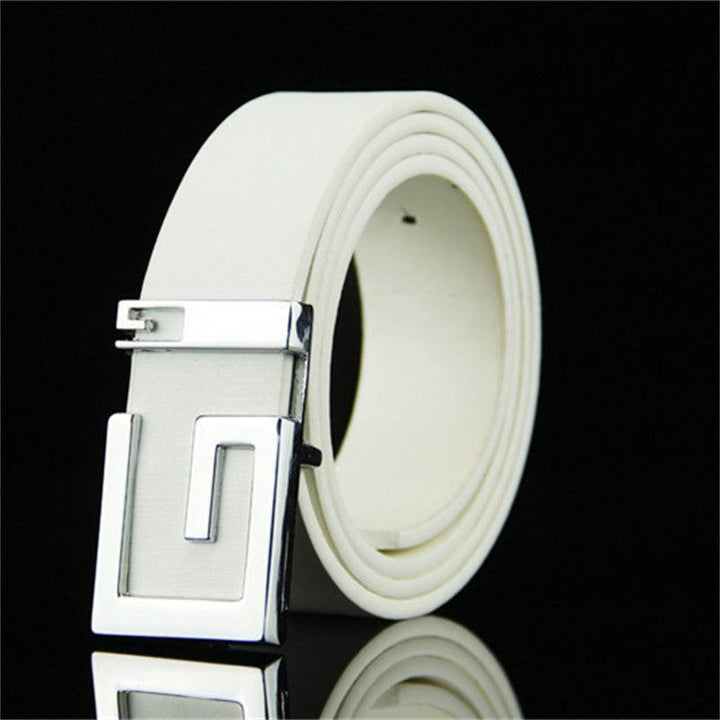 Men's And Women's Fashionable And Simple Smooth Buckle Belts - Super Amazing Store