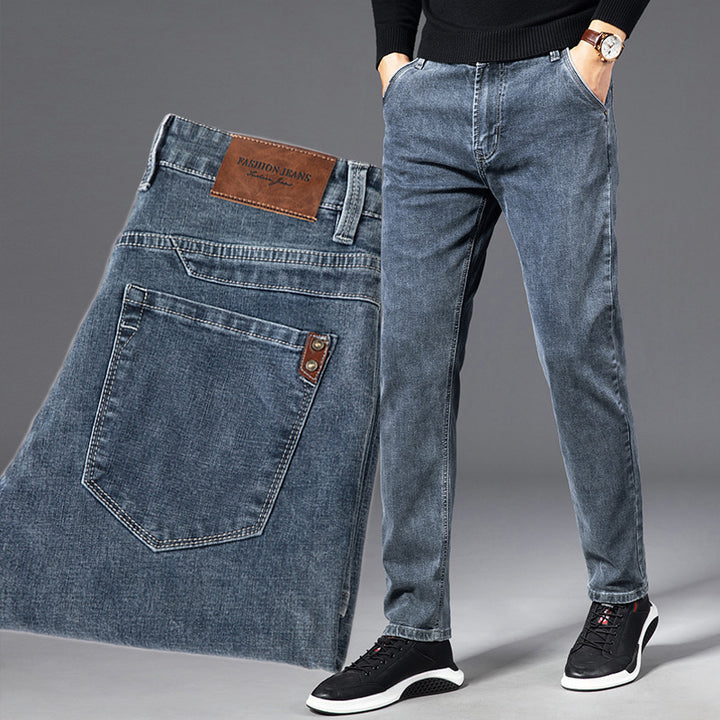 Men's Loose Straight Smoky Gray Jeans-Super Amazing Store