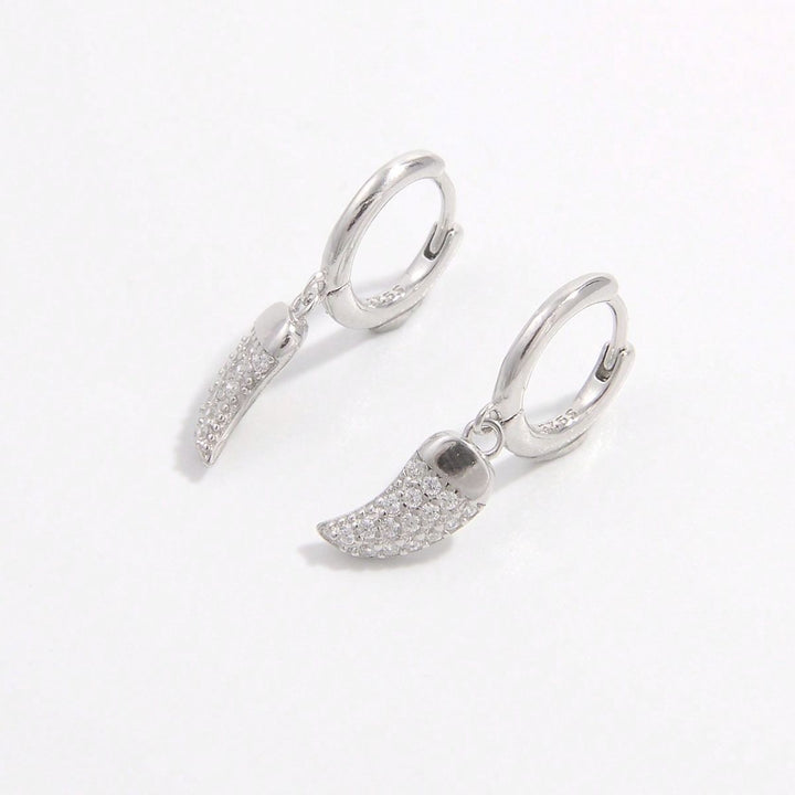 925 Sterling Silver Zircon Chili Shape Earrings Trendsi