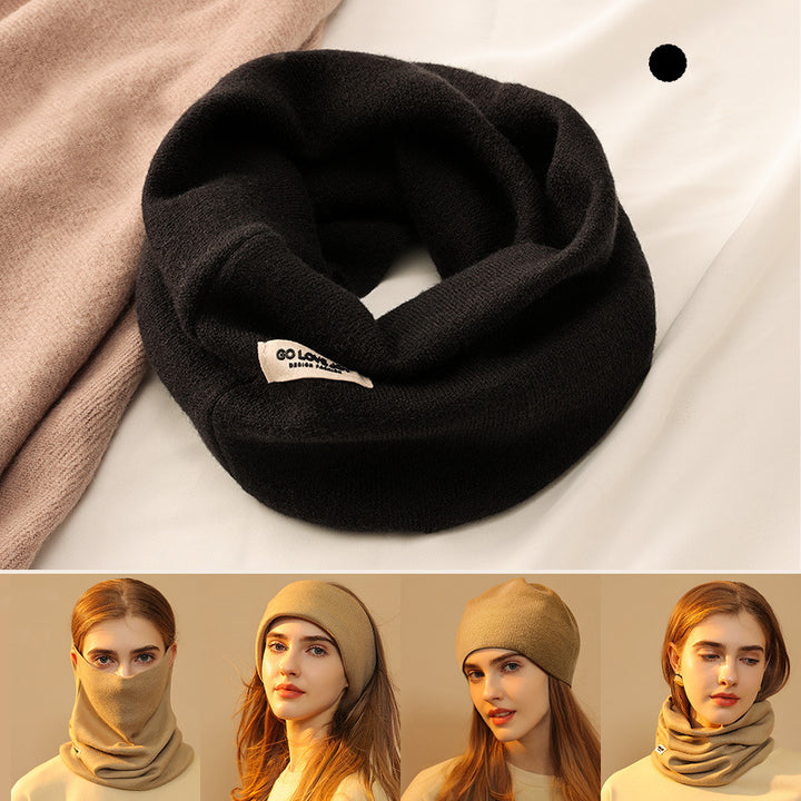 4 In 1 Face Mask Winter Faux Cashmere Scarf Headscarf Ins Fashion Hat - Super Amazing Store