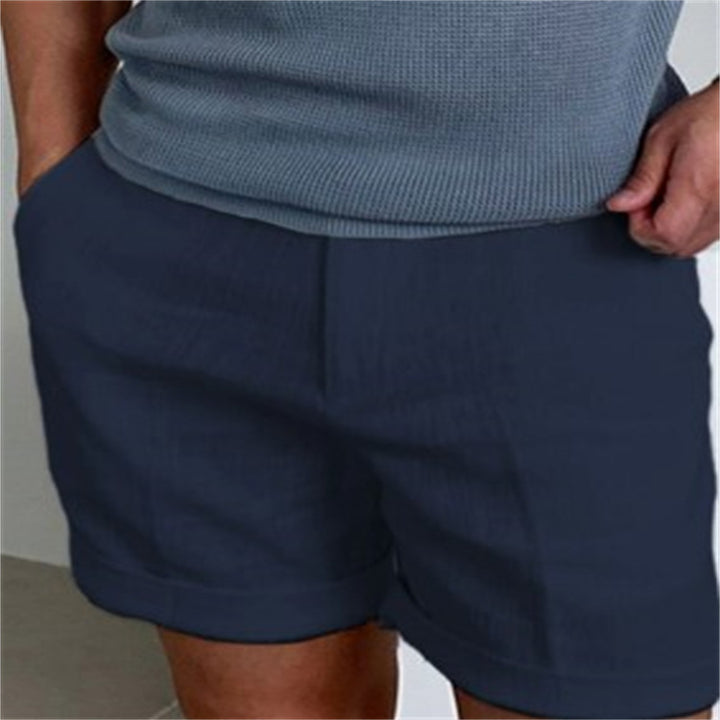 Men's Slant Pockets Pure Color Comfort Breathable Workout Shorts Q2