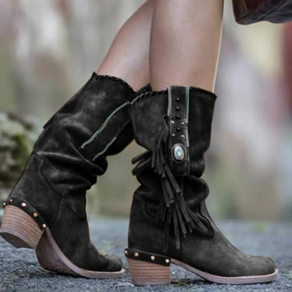 Medium Thick Heels Martin Boots - Super Amazing Store