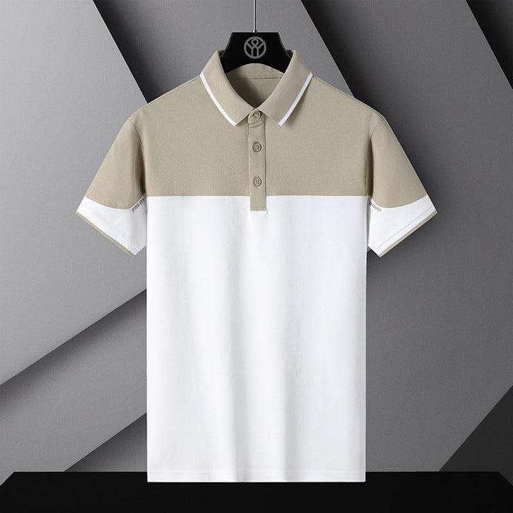 Polo Shirt Stitching Embroidered Ice Breathable Lapel T Shirt - Super Amazing Store