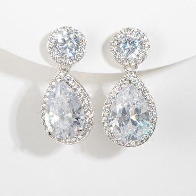 Water Drop Zircon Earrings Affordable Luxury Fashion High Sense Special-interest Design - Super Amazing Store