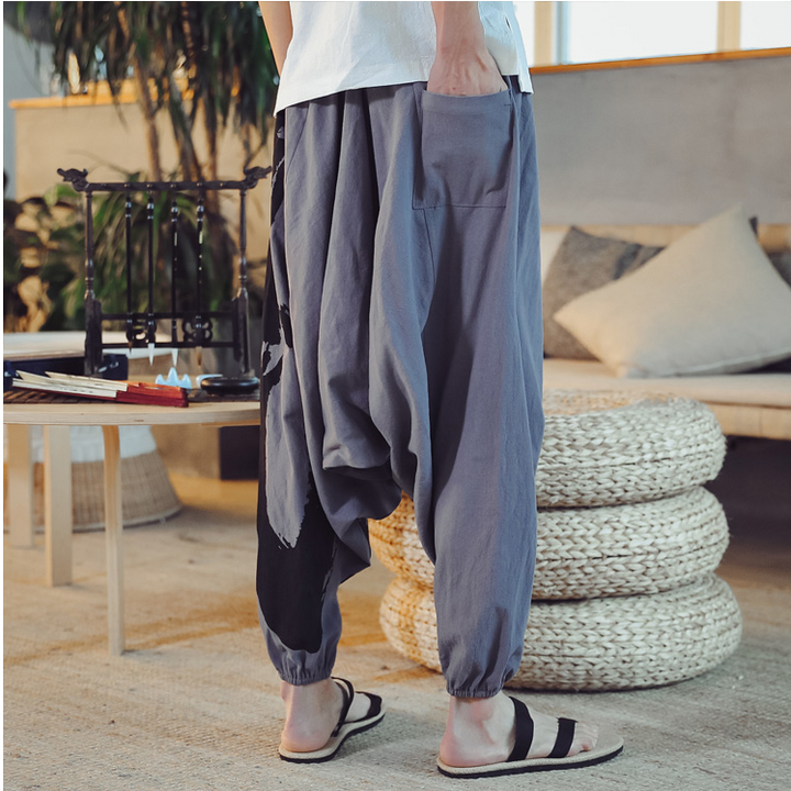 Chinese style nine-point pants-Super Amazing Store