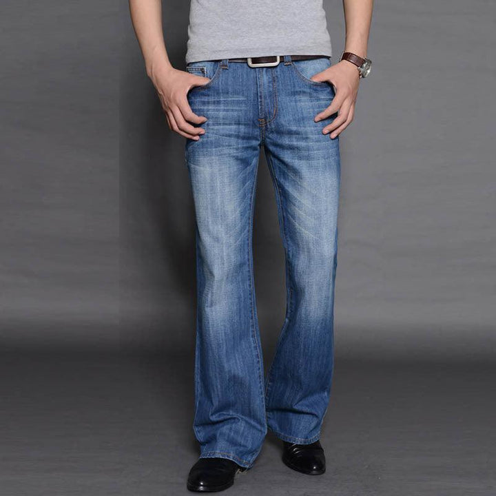 Men's Flared Long Loose Fit Jeans - Super Amazing Store