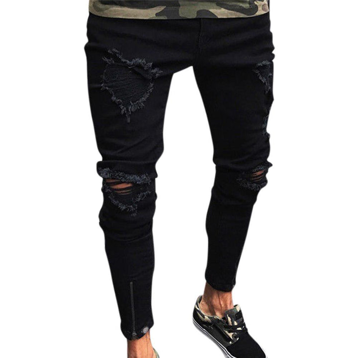 Pants Jeans For Men Trousers Long Basic Broken Clothes - Super Amazing Store