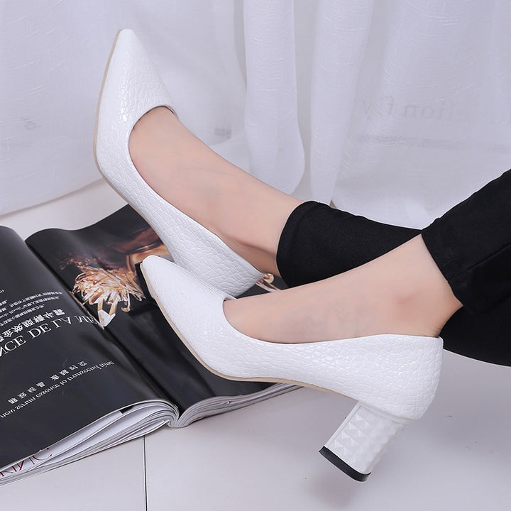 Closed Shallow Office Square Heel - Super Amazing Store