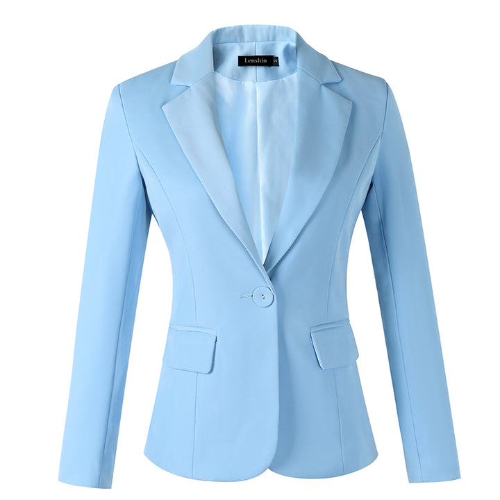 Fashion Work Clothes Plus Size Suits Spring Blue Career - Super Amazing Store