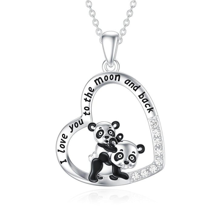 Panda Necklace 925 Sterling Silver Mother Daughter Necklaces - Super Amazing Store
