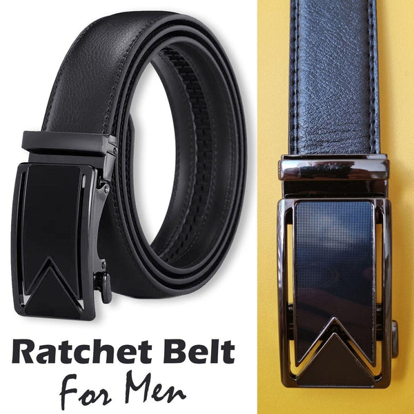 Microfiber Leather Mens Ratchet Belt Belts For Men Adjustable Automatic Buckle - Super Amazing Store