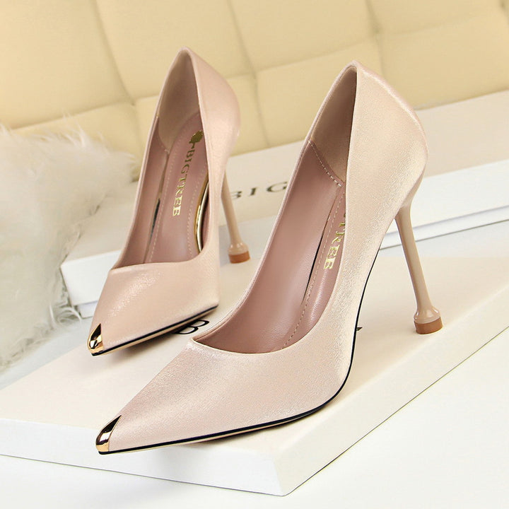 Satin Stiletto Heels - Super Amazing Store