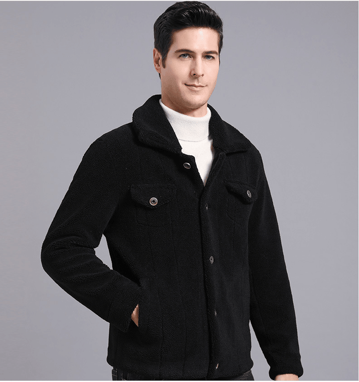 Grain Fleece Men Jacket Autumn And Winter New Style - Super Amazing Store