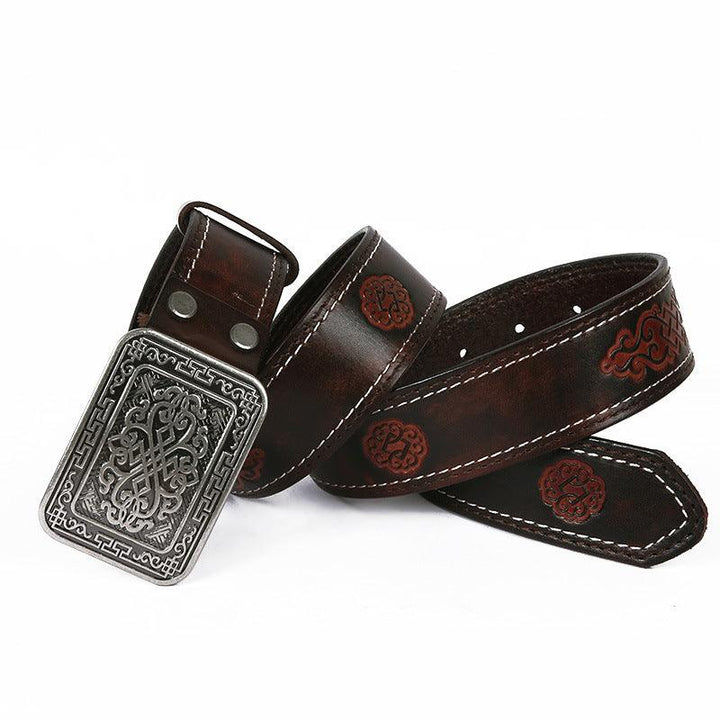 Auspicious Pattern Embossing Of Men's And Women's Belts - Super Amazing Store